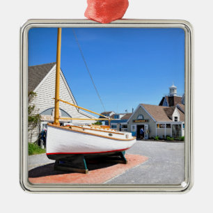 The Inlet Village at Montauk Point Metal Ornament