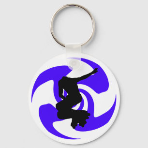 THE INLINE BLUE KEY RING