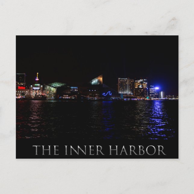 The Inner Harbour in Baltimore Postcard (Front)