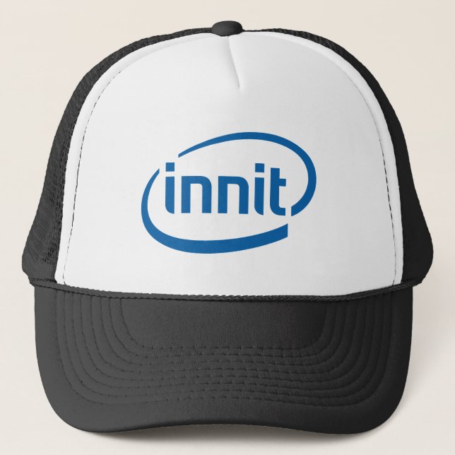 The innit range trucker hat (Front)