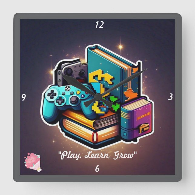"The Innovative Learner" Square Wall Clock (Front)