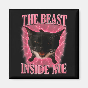 The Inside Me Funny Cat Meme Men Women Kids Magnet