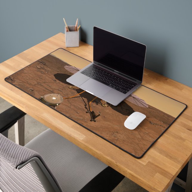 The Insight Lander Operating On Surface Of Mars. Desk Mat (Office 2)