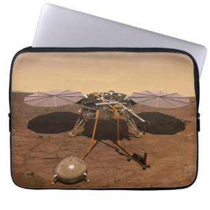The Insight Lander Operating On Surface Of Mars. Laptop Sleeve