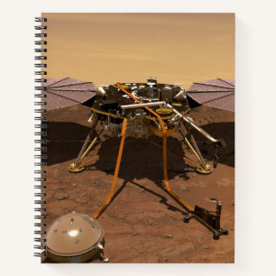 The Insight Lander Operating On Surface Of Mars. Notebook