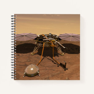 The Insight Lander Operating On Surface Of Mars. Notebook