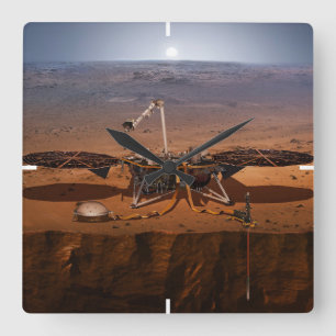 The Insight Lander Square Wall Clock