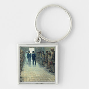 The Inspection (oil on canvas) Key Ring