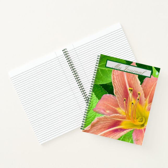 The inspired flower with leaves notebook/ journal. notebook (Inside)