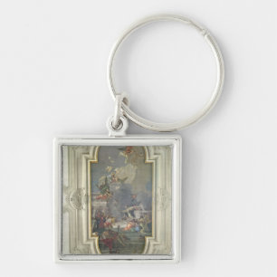 The Institution of the Rosary by St. Dominic (fres Key Ring