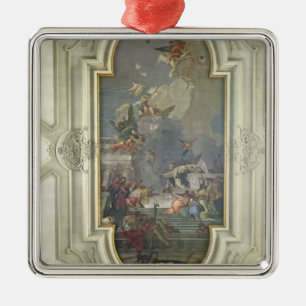 The Institution of the Rosary by St. Dominic (fres Metal Tree Decoration