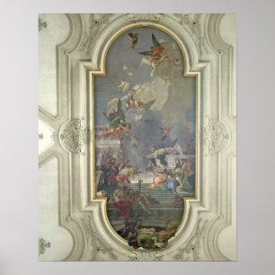 The Institution of the Rosary by St. Dominic (fres Poster