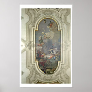 The Institution of the Rosary by St. Dominic (fres Poster