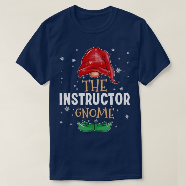 The instructor Gnome Family Matching Christmas Out T-Shirt (Design Front)