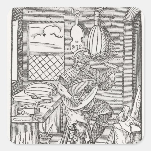 The Instrument Maker's Workshop, c.1570 Square Sticker (Front)