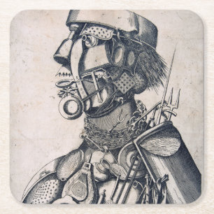 The Instruments of Human Sustenance, Arcimboldo Square Paper Coaster