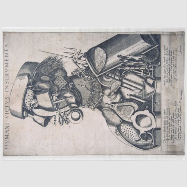 The Instruments of Human Sustenance, Arcimboldo Tissue Paper (Front)