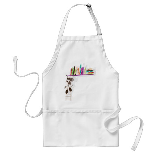The Intellectual Donkey seaching a book Standard Apron