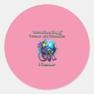 The International Day of Persons with Disabilities Classic Round Sticker