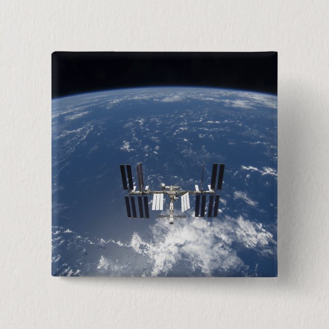 The International Space Station 14 15 Cm Square Badge (Front)