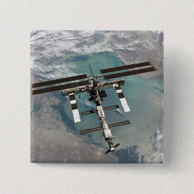 The International Space Station 15 Cm Square Badge (Front)