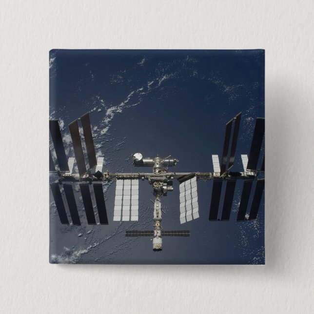 The International Space Station 5 15 Cm Square Badge (Front)