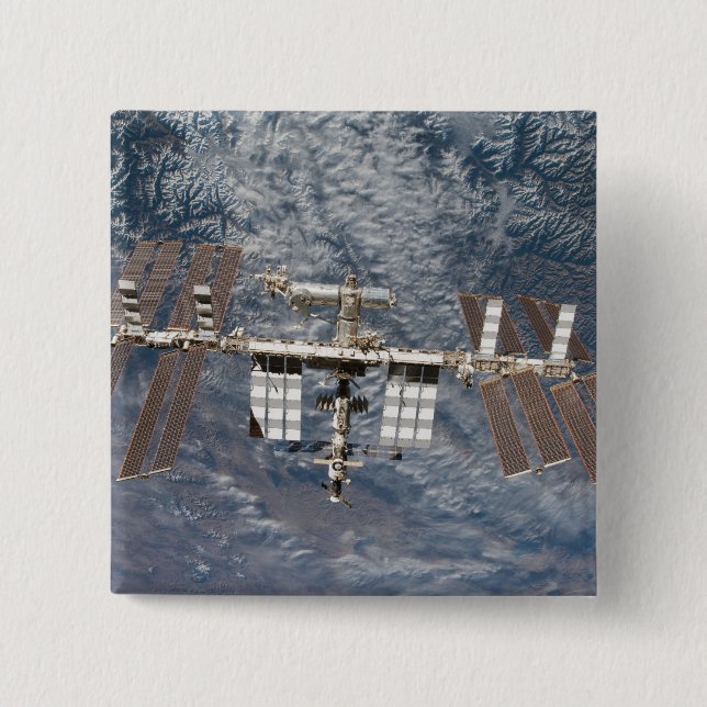 The International Space Station 8 15 Cm Square Badge (Front)