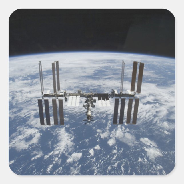 The International Space Station in orbit Square Sticker (Front)
