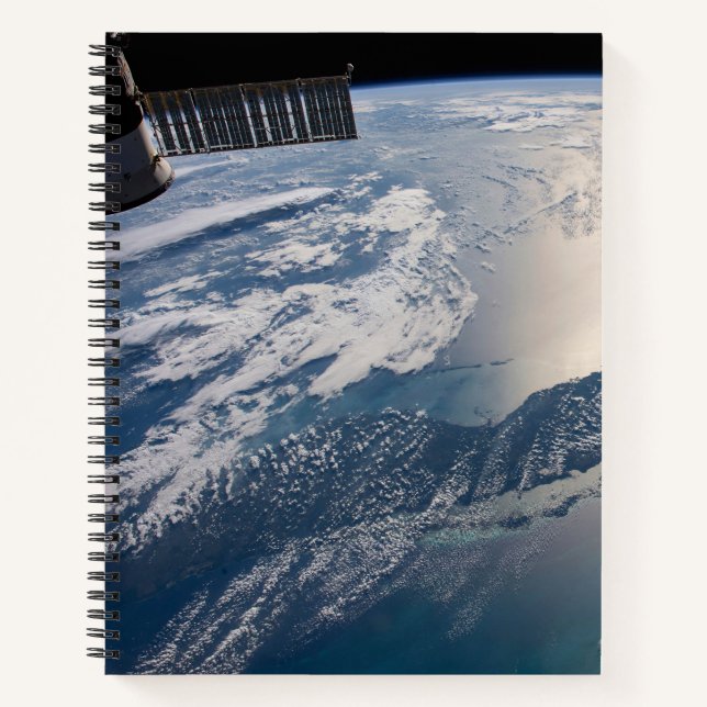 The International Spce Station Above The Atlantic Notebook (Front)