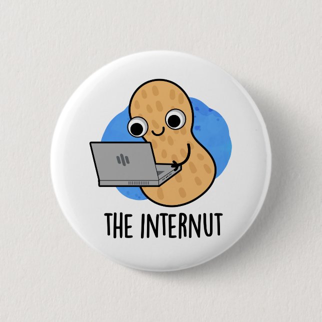 The Internut Funny Internet Peanut Pun  6 Cm Round Badge (Front)