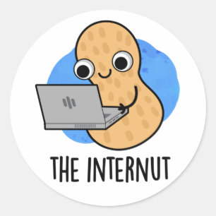 The Internut Funny Internet Peanut Pun  Classic Round Sticker