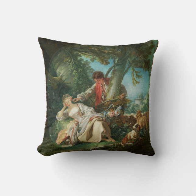 The Interrupted Sleep by François Boucher  Cushion (Front)