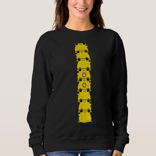 The Intersex Flag Frog Proud Lgbt Sweatshirt (Front)