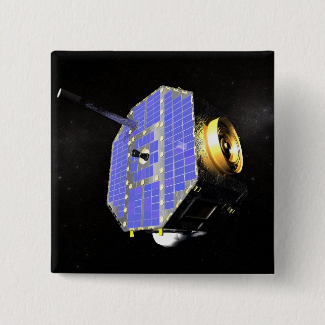 The Interstellar Boundary Explorer satellite 15 Cm Square Badge (Front)