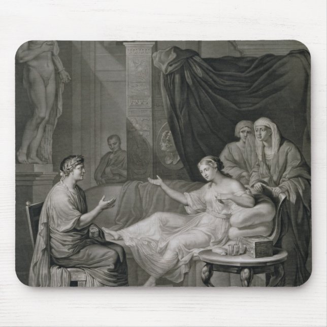 The Interview of Augustus and Cleopatra, engraved Mouse Pad (Front)