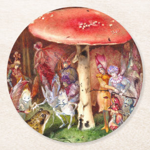 The Intruder John Anster Fitzgerald Round Paper Coaster