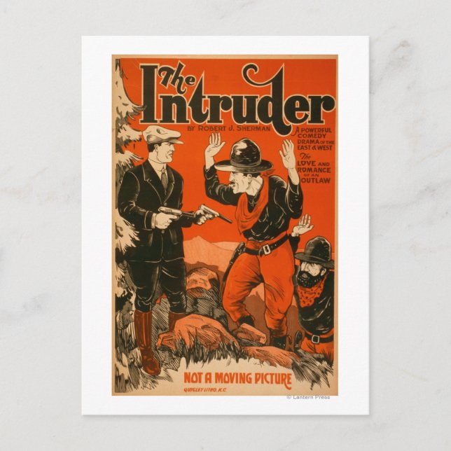 The Intruder - Western Cowboy Comedy Theatrical Postcard (Front)