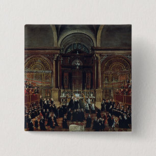 The Investiture of a Monarch in San Lorenzo (oil o 15 Cm Square Badge