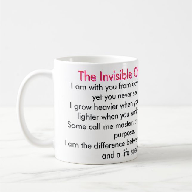 The Invisible Chains – A Riddle on Work mug P11 oz (Left)