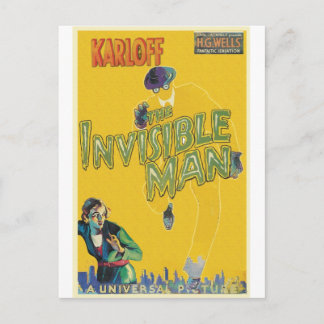 THE INVISIBLE MAN by Philip J. Riley Postcard