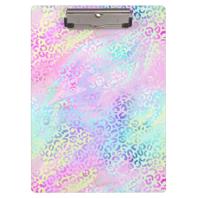 The Iridescent Leopard Series Design 10 Clipboard (Front)