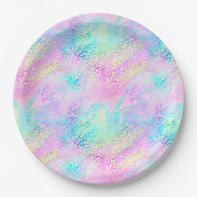 The Iridescent Leopard Series Design 10 Paper Plate (Front)