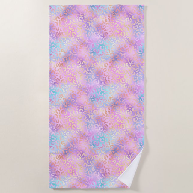 The Iridescent Leopard Series Design 11 Beach Towel (Front)
