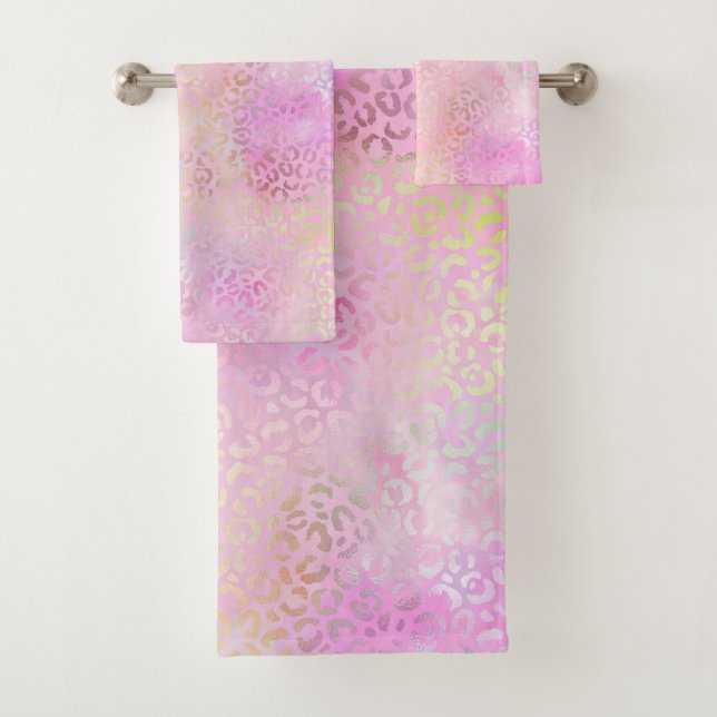 The Iridescent Leopard Series Design 1 Bath Towel Set (Insitu)