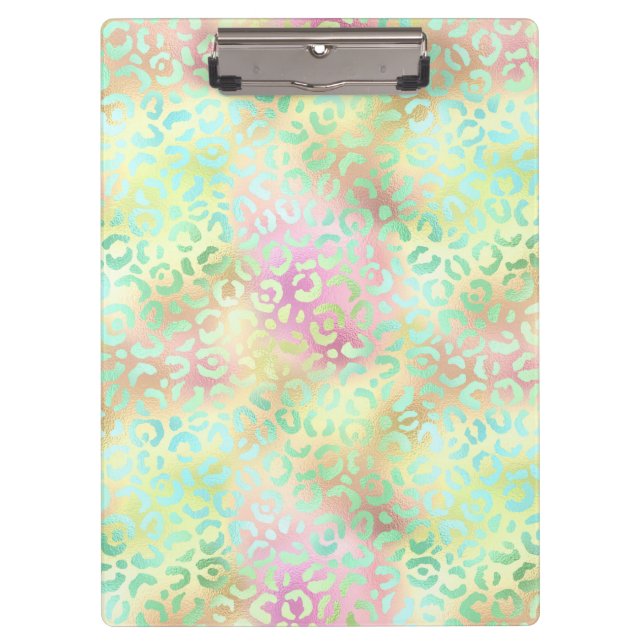 The Iridescent Leopard Series Design 2 Clipboard (Front)
