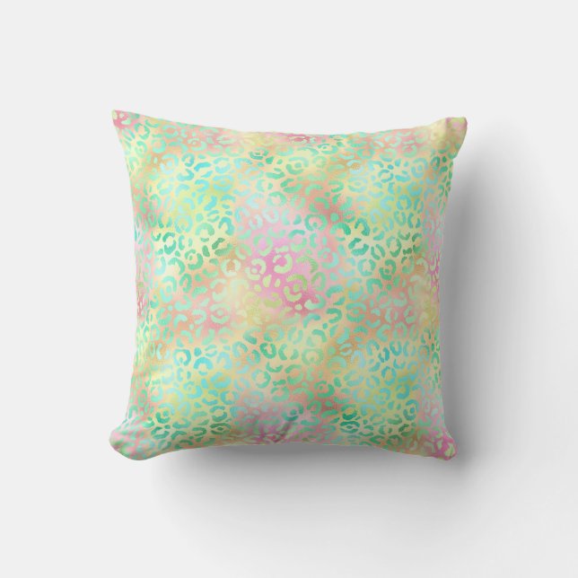 The Iridescent Leopard Series Design 2 Cushion (Front)