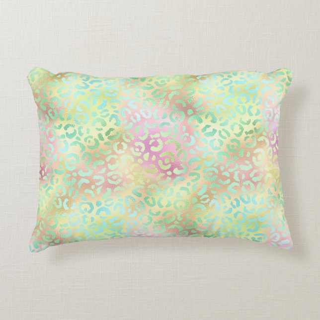 The Iridescent Leopard Series Design 2 Decorative Cushion (Front)