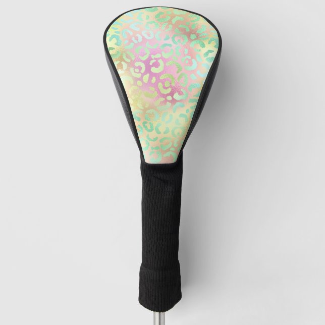The Iridescent Leopard Series Design 2 Golf Head Cover (Front)