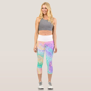 The Iridescent Leopard Series Design 3 Capri Leggings