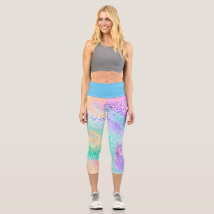 The Iridescent Leopard Series Design 3 Capri Leggings